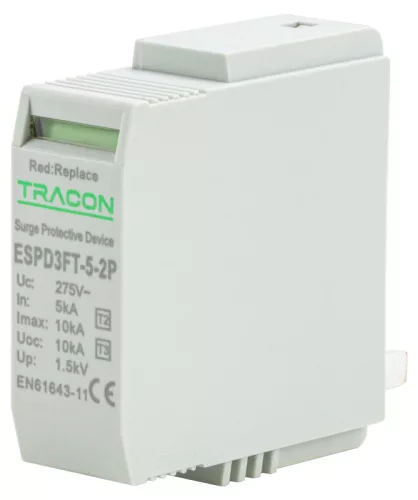 Tracon ESPD3FT-5M T3 túlfeszültség-levezető betét 275 V 5 kA