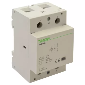 Tracon EVOHK2-80 installációs kontaktor 80A 2×NO 230 V AC