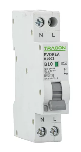 Tracon EVOKEAB1603 elektronikus kombinált védőkapcsoló FI-LS A 1 modul B 16A