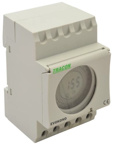 Tracon EVOKOND, Digitális napi kapcsolóóra, moduláris 230VAC, 16(4)A, 48 ON-OFF