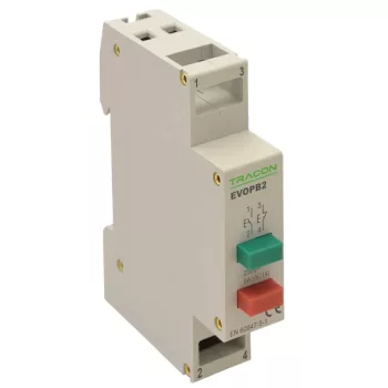 Tracon EVOPB2 moduláris nyomógomb 1×NO + 1×NC piros/zöld