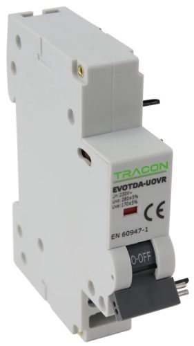 Tracon EVOTDA-UOVR, Feszültségcsökkenési-növekedési kioldó EVOTDA-hoz Un:230VAC, 50Hz, Udown:170VAC, Uup:270VAC