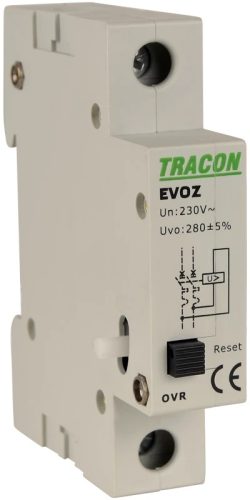 Tracon EVOZ-OVR, Feszültségnövekedési kioldó EVOZ-hez Un:230VAC, 50Hz, Uup:280VAC