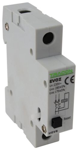 Tracon EVOZ-UOVR, Feszültségcsökkenési-növekedési kioldó EVOZ-hez Un:230VAC, 50Hz, Udown:170VAC, Uup:270VAC