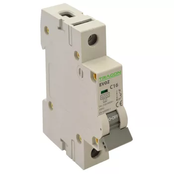 Tracon EVOZ1D16 kismegszakító 1P D 16A 6kA