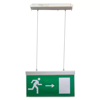   Tracon EXIT-03-J, Élvilágítós LED kijáratjelző ragasztható piktogramokkal 230V, 50Hz, 18×LED, 3h, 3,6V / 900mAh, Ni-Cd
