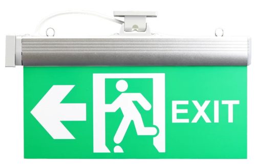 Tracon EXIT-04-J Élvilágítós LED kijáratjelző ragasztható piktogramokkal 230V, 50Hz, 36×LED, 3h, 3,7V / 1200mAh, Li-ion, IP30