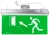 Tracon EXIT-04-J Élvilágítós LED kijáratjelző ragasztható piktogramokkal 230V, 50Hz, 36×LED, 3h, 3,7V / 1200mAh, Li-ion, IP30