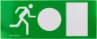 Tracon EXIT-04-J Élvilágítós LED kijáratjelző ragasztható piktogramokkal 230V, 50Hz, 36×LED, 3h, 3,7V / 1200mAh, Li-ion, IP30