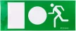 Tracon EXIT-04-J Élvilágítós LED kijáratjelző ragasztható piktogramokkal 230V, 50Hz, 36×LED, 3h, 3,7V / 1200mAh, Li-ion, IP30
