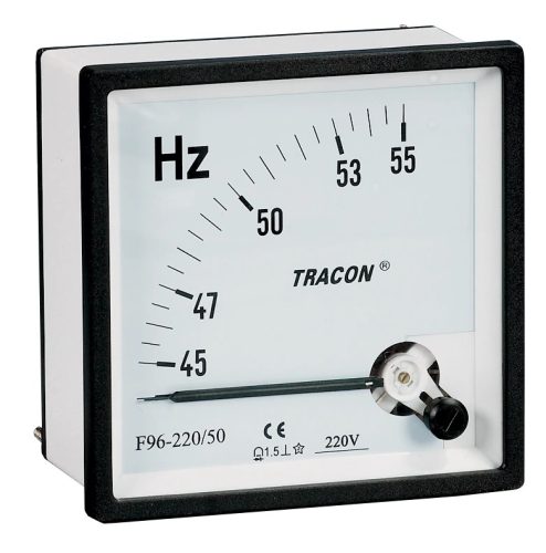 Tracon F48-220/50, Frekvencia mérő 48×48mm, 230V / 45-65Hz