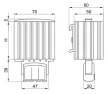 Tracon FE60 Fűtőegység elosztószekrényhez, sínre pattintható 60W, 120-250V AC/DC, max.2,5A
