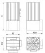 Tracon FEV250 Fűtőegység elosztószekrényhez, sínre pattintható ventilátor 250W, 230V AC, 45m3/h