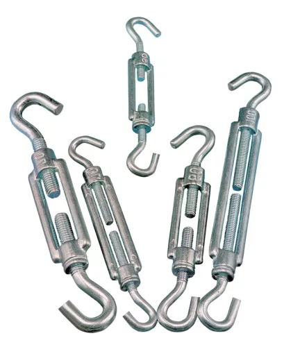 Tracon FHH550 Sodrony-és huzalfeszítő horog-horog, acél+temperált öntvény 5×50mm, 750N