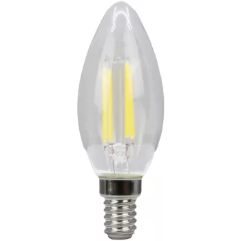   Tracon FILC354WW COG LED gyertya fényforrás, átlátszó 230 VAC, E14, 4W, 470 lm, C35, 2700K, EEI=E