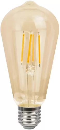 Tracon FILGST648W COG LED fényforrás, arany 230 VAC, E27, 8W, 800 lm, ST64, 2500K, EEI=F