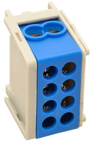 Tracon FLE-16K Főáramköri leágazó kapocs, sínre szerelhető, kék 2×16mm2 / 2×16mm2, 400VAC, 76A