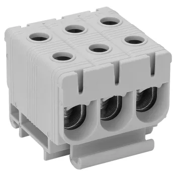   Tracon FLEAL-50/1X3 Főáramköri leágazó kapocs, sínre szerelhető, szürke 2.5-50mm2, max. 1000VAC, 1500VDC, 3×max.160A