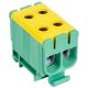 Tracon FLEAL-50/2ZS Főáramköri leágazó kapocs, sínre szerelhető, zöld/sárga 6-50mm2, max. 800VAC, max.160A