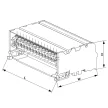 Tracon FLSO16-4P16 Moduláris elosztóblokk nyitható fedéllel 4×16(10) mm2 / 12×10(6) mm2, 500VAC/DC, 80A
