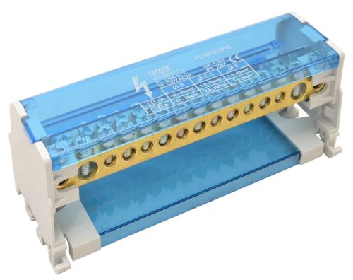 Tracon FLSO25-2P11 Moduláris elosztóblokk nyitható fedéllel 2×25(25)mm2 / 4×10(6)mm2, 5×16(10)mm2, 500VAC/DC, 100A