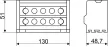 Tracon FLSO25-2P15 Moduláris elosztóblokk nyitható fedéllel 2×25(25)mm2 / 6×10(6)mm2, 7×16(10)mm2, 500VAC/DC, 100A
