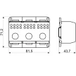 Tracon FLSO50-3P Fővezetéki leágazó sorkapocs nyitható fedéllel 3×1×50(35)mm2 / 3×6×16(10)mm2, 690VAC/DC, 175 A