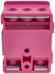 Tracon FSK35R Fővezetéki sorozatkapocs, plombálható, rózsaszín 2x35mm2 / 3x35mm2, 690VAC, 100A