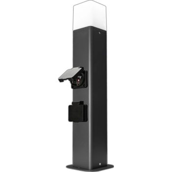   Tracon GARN2SE27 Kerti állólámpa SCHUKO csatlakozóaljzattal 230VAC, E27, max.35W, IP54, 0,5m, 2xSCHUKO, 2600W