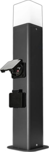 Tracon GARN2SE27 Kerti állólámpa SCHUKO csatlakozóaljzattal 230VAC, E27, max.35W, IP54, 0,5m, 2xSCHUKO, 2600W