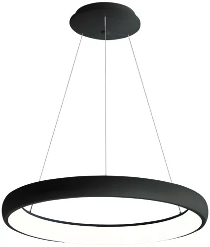 LED függesztett gyűrű lámpa fekete, távirányítós, 230 VAC, 32W, 2200 lm, 3000/4000/6500K, D=410 mm, EEI=G, Tracon GLORHB32W