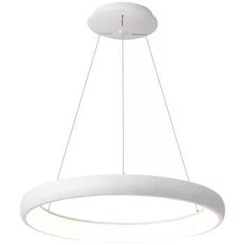 LED függesztett gyűrű lámpa fehér, távirányítós, 230 VAC, 50W, 3500 lm, 3000/4000/6500K, D=610 mm, EEI=G, Tracon GLORHW50W