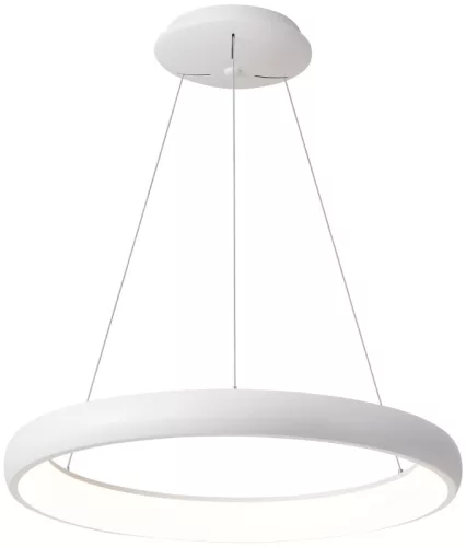LED függesztett gyűrű lámpa fehér, távirányítós, 230 VAC, 50W, 3500 lm, 3000/4000/6500K, D=610 mm, EEI=G, Tracon GLORHW50W
