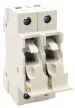 Tracon HBA-2P-20, Szakaszolókapcsoló-biztosító hengeres bizt.hoz, maszkolható 20A, 8x32mm; Un=230V/400V