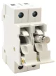 Tracon HBA-2P-20, Szakaszolókapcsoló-biztosító hengeres bizt.hoz, maszkolható 20A, 8x32mm; Un=230V/400V