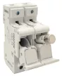 Tracon HBA-2P-50, Szakaszolókapcsoló-biztosító hengeres bizt.hoz, maszkolható 50A, 14x51mm; Un=230V/400V