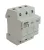Tracon HBA-3P-32, Szakaszolókapcsoló-biztosító hengeres bizt.hoz, maszkolható 32A, 10x38mm; Un=230V/400V