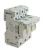 Tracon HBA-3P-50, Szakaszolókapcsoló-biztosító hengeres bizt.hoz, maszkolható 50A, 14x51mm; Un=230V/400V