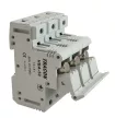 Tracon HBA-3P-50, Szakaszolókapcsoló-biztosító hengeres bizt.hoz, maszkolható 50A, 14x51mm; Un=230V/400V