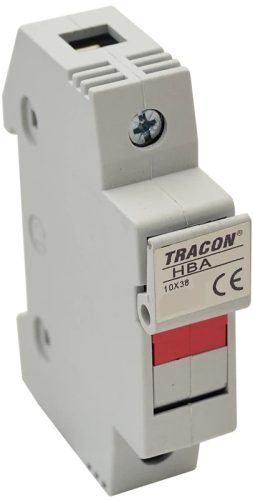 Tracon HBAPV-1P-30X Szakaszolókapcsoló-biztosító hengeres bizt.hoz,  PV  30 A, 10×38, Un=1000 VDC, DC-20B, IP20
