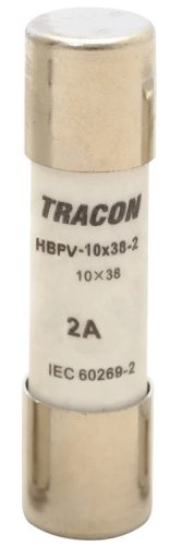 Tracon HBPV-10X38-12 Hengeres biztosító PV gPV, 12A,1000VDC,10kA,10x38