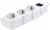 Tracon HKD-3, Hordozható elosztósáv kapcsolóval, fehér 3×SCHUKO, 1,4m, max.16A, 250VAC, 3680W, 3x1mm2, H05VV-F