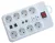 Tracon HNKTM8-3M-KT, Négyzetes 8-as elosztó kapcsolóval+túlfesz+ túláram+koax+tel 8×SCHUKO, 3m, max.16A, 250VAC, 3680W, H05VV-F