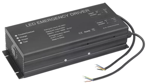 Tracon INV230ACB Inverteres vészvilágító kiegészítő egység 230VAC kimenettel 230VDC, 20-200 W, 60 min, 22,2 V, 10400mAh, Li-ion