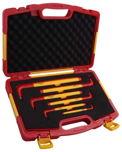 Tracon ISET6 6 darabos 1000 V-ra szigetelt imbuszkulcs készlet 1000V, CrV, 3-12mm