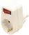 Tracon KACS1, Csatlakozóaljzat adapter kapcsolóval, fehér 250 VAC 16 A 1×SCHUKO, max. 3680 W
