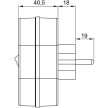 Tracon KACS2, Csatlakozóaljzat adapter kapcsolóval, fehér 250 VAC 16 A 2×SCHUKO, max. 3680 W