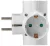Tracon KACS3 Csatlakozóaljzat adapter kapcsolóval, fehér 3×SCHUKO, 250 VAC, 16 A, max. 3680 W