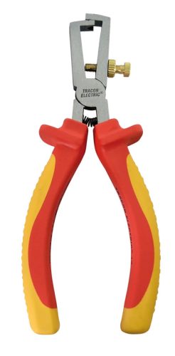 Tracon KB-1000 Univerzális csupaszoló, 1000V-ra szigetelt, sárga-piros nyél AC 1000V, L=160mm, 230g