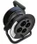 Tracon KD-4/15-B, Mini kábeldobos hosszabbító fémvázzal, hőkioldóval 4×SHUKO, 15m, 250V AC, 13A, 3×1,5mm2, H05VV-F, IP20